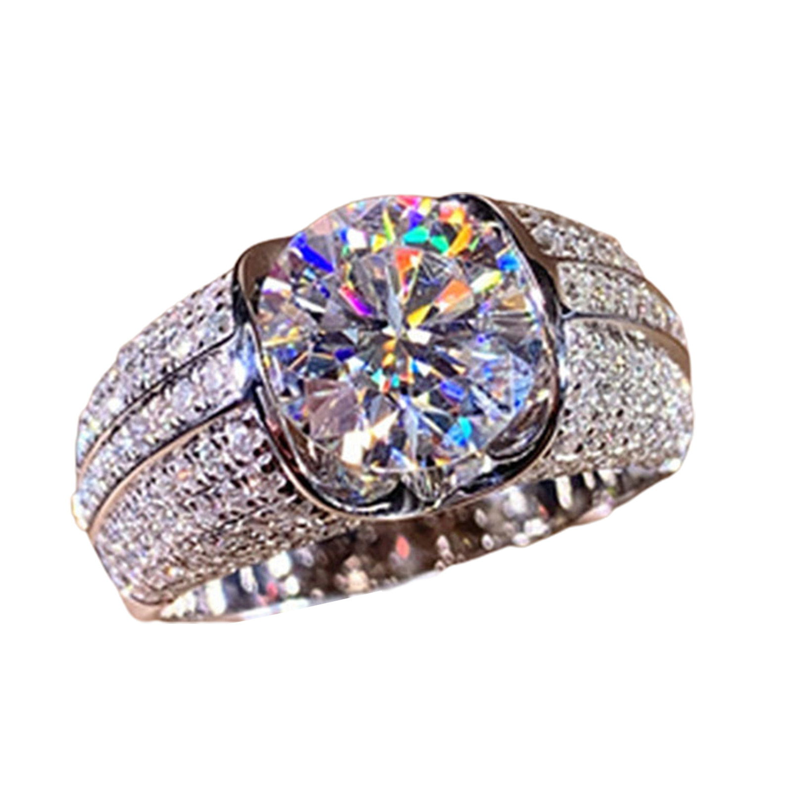 Bijoux Pour Femmes En Mode, Bague En Zircon Cubique, Bague De